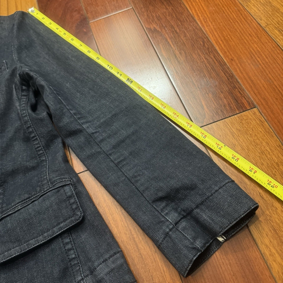 Marc Jacobs One Button Denim Jacket Blazer Size:4 Navy Vent Women Cotton - Picture 13 of 16